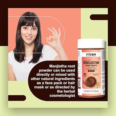 Iyush Herbal Ayurveda Manjistha Powder Each - 100 gms (Pack of 2)