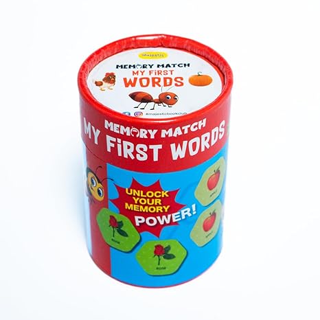 The Book Tree Memory Match Game My First Words 24 Durable Cards 12 Word Themed Pairs Brain Boosting