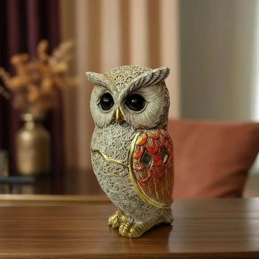 Alila Classy Lucky Owl Statue Idol for Good Luck Vastu Figurines Size Small