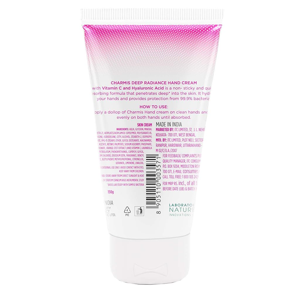 Charmis Deep Radiance Vitamin C Hand Cream - 150 gms