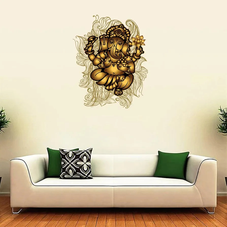 Rangoli White Glossy Vinyl Wall Sticker Premium Self-Adhesive Waterproof Parent-2 Design-11