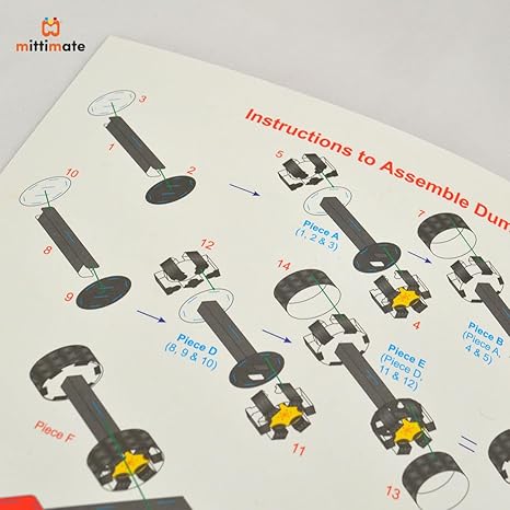 Mittimate Dumper Model Construction Book for Kids Age Diy Craft Book for Children