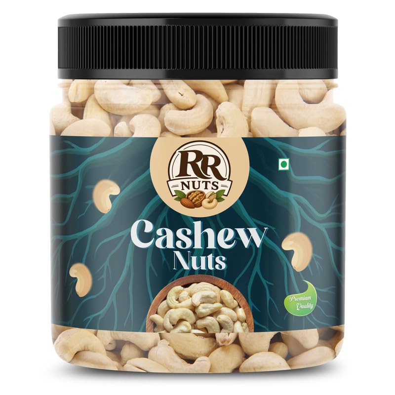 RR NUTS Whole Cashews | Dry Fruits, Kaju, Healthy Snacks | Unsalted Cashew Nuts | Crunchy, Nutritious & Delicious Nuts | Rich in Protein, Magnesium & Phosphorus