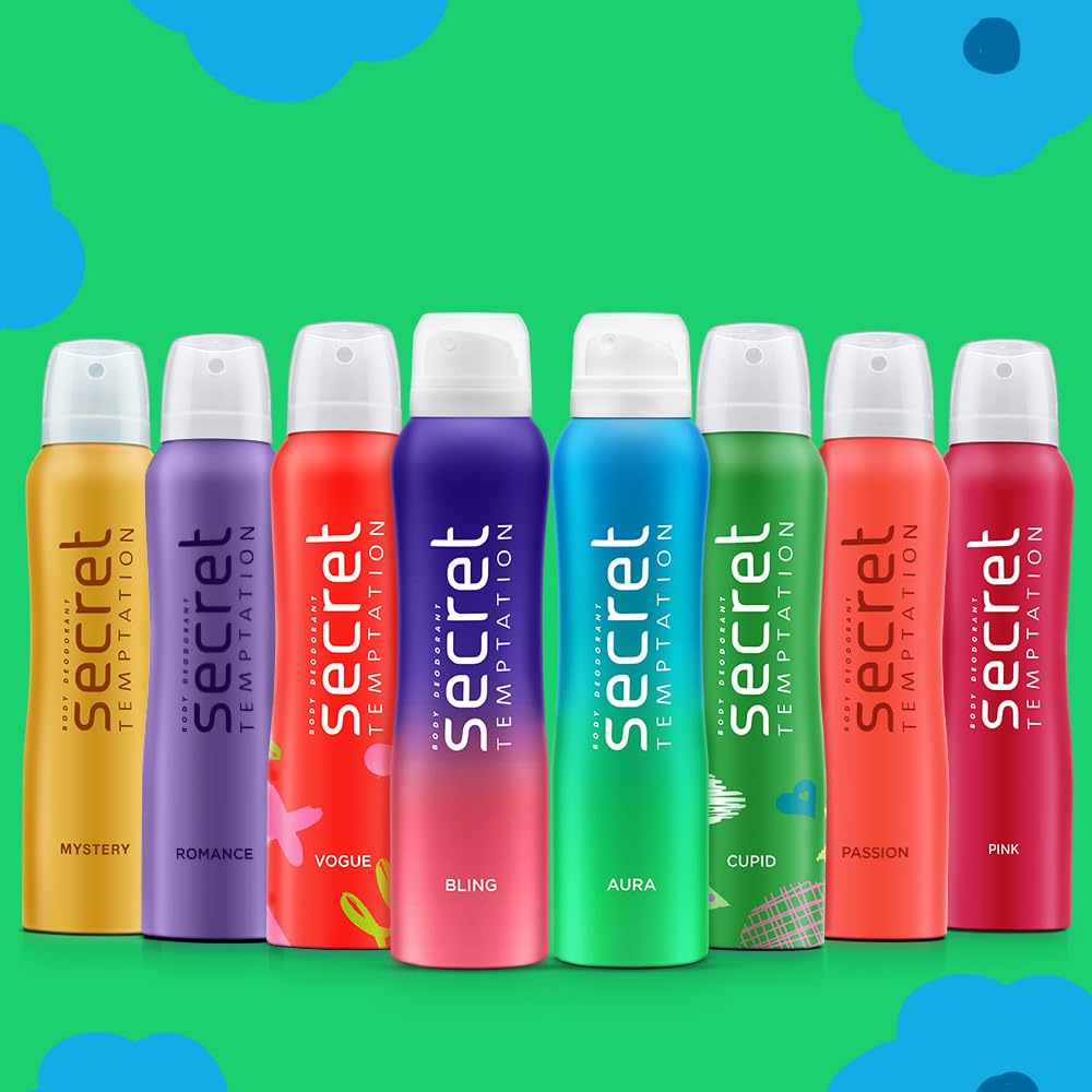Secret Temptation Aura Deodorant for Women 150ml | Citrus Aquatic Fragrance | White Peach & Mandarin | Long-Lasting Freshness | Ideal Daytime Womenâ€™s Deo