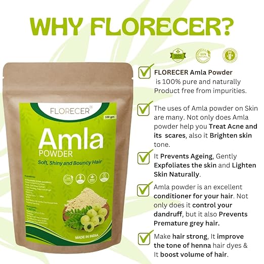 Florecer Amla Powder For Hair Skin Care - 100 gms