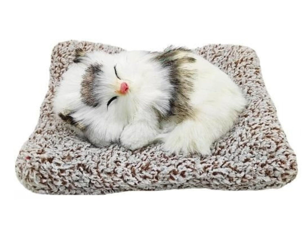 Tickles Lola Sleeping Cat On Carpet Silicone Animal Toy 8 cm