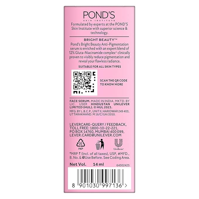 Pond's Bright Beauty 12% Gluta-Niacinamide Complex Serum - 14 ml