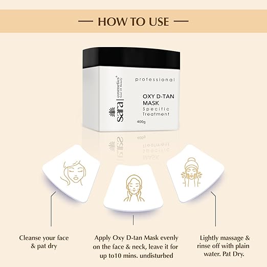 Sara Professional Oxy Pack D-tan Cleanser Specific Treatment - 400 gms