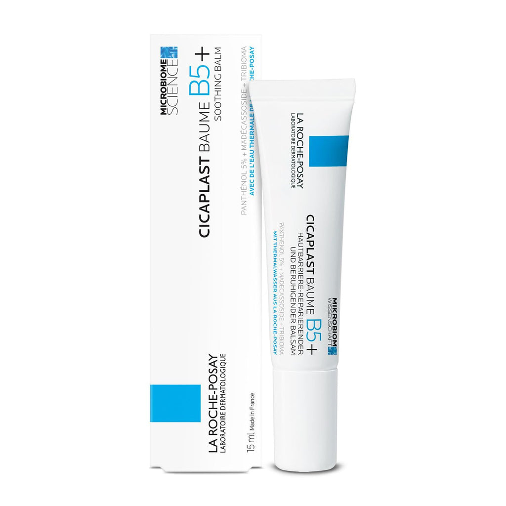 La Roche-Posay Cicaplast Baume B5+ Repair Moisturizer Balm | Hydating Multi-Purpose Soothing Cream for Dry, Sensitive & Damaged Skin, Fragrance Free 15 ml