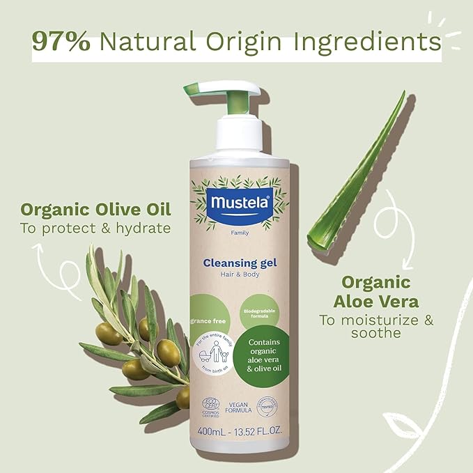 Mustela Organic Cleansing Gel - 400 ml