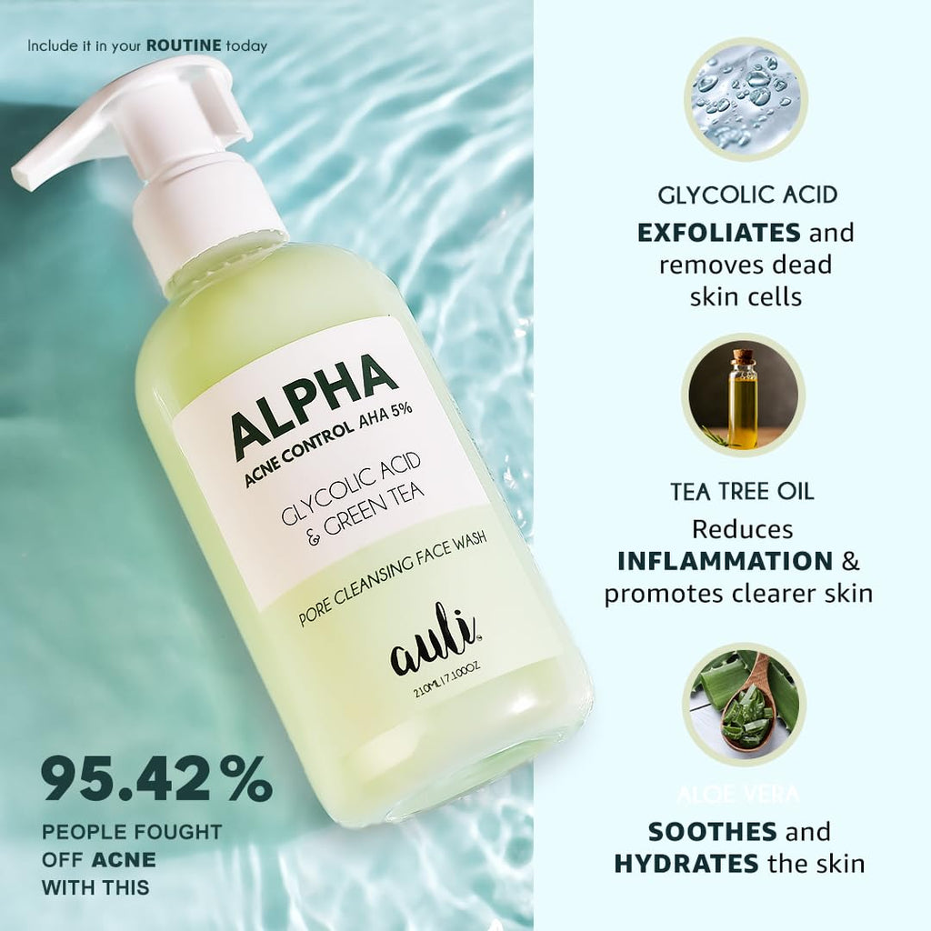 Auli Lifestyle Alpha Glycolic Acid 5% & Green Tea - 210 ml