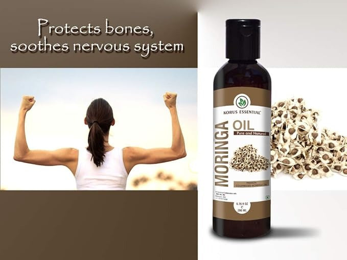 Korus Essential Pure Natural Coldpressed Moringa Oil - 200 ml