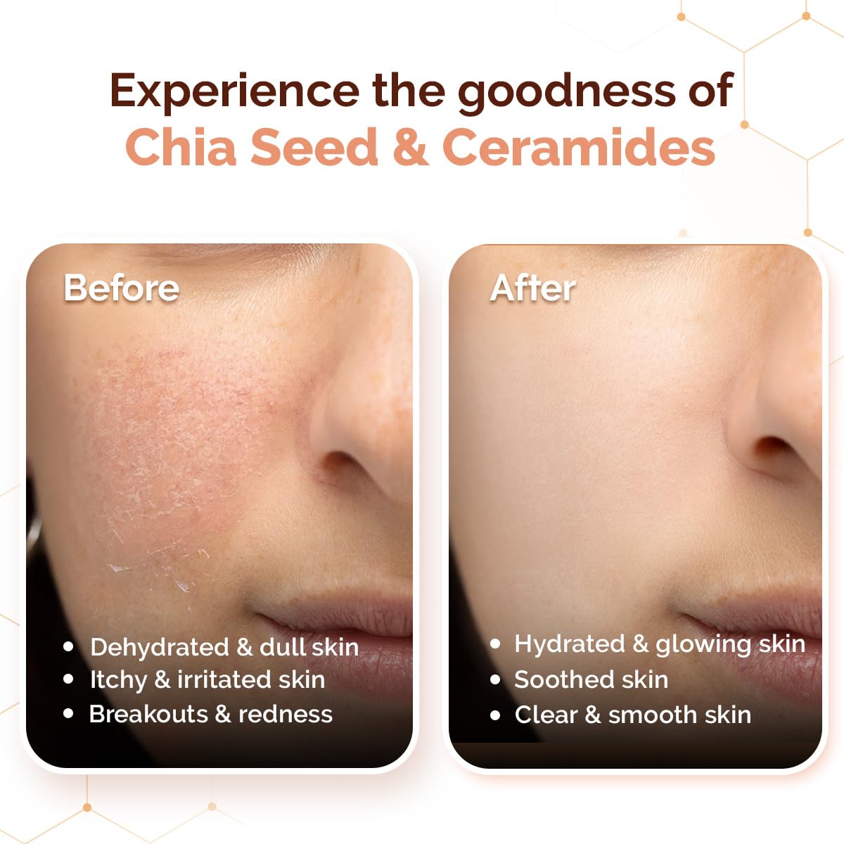 Mamaearth Chia Calming Face Cleanser With Chia Seed & Ceramides For Dry & Sensitive Skin - 180 Ml,Gives Hydrated Glow,Co-Created With Top Dermats,Non-Foaming,Cleanses Gently,Healthy Skin Barrier