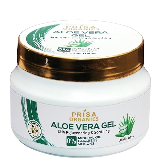 Prisa Organics Organic Aloe Vera Gel For Face Skin and Hairs - 200 gms