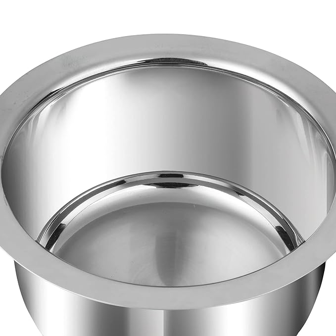 Vinod Stainless Steel 3 pc Tope Set with Capacity of 1 litres, 1.4 litres & 1.8 litres with Stainless Steel Lids