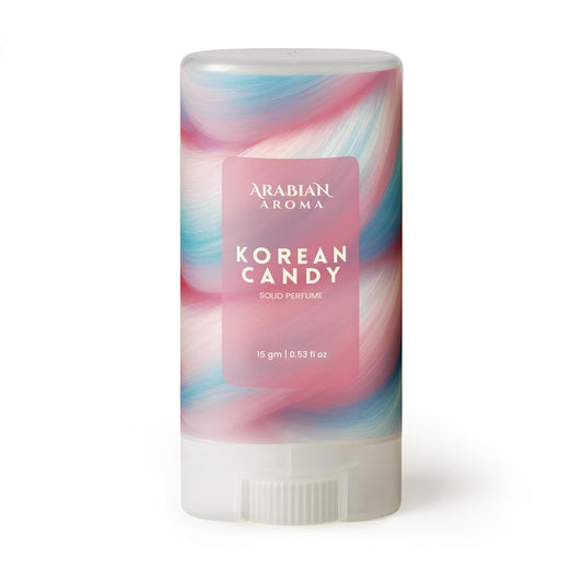 Arabian Aroma Korean Candy Solid Perfume Stick 15g | Sweet Fruity Unisex Pocket Perfume | Cherry, Citrus & Candy Fragrance | Long Lasting Travel Friendly