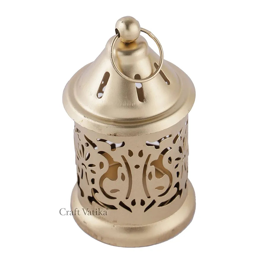 Metal Hanging Lantern Tea Light Candle Holder Centerpiece