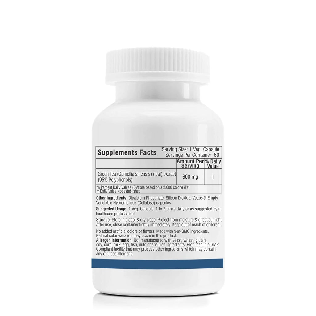 TrexgenicsÂ® MEGA Green Tea (Bioactive 95% Polyphenols) One-a-day Antioxidant, Free Radical Scavenger, Cellular Protection, Heart, Skin, Immunity & Metabolism (60 Vcaps) (1)