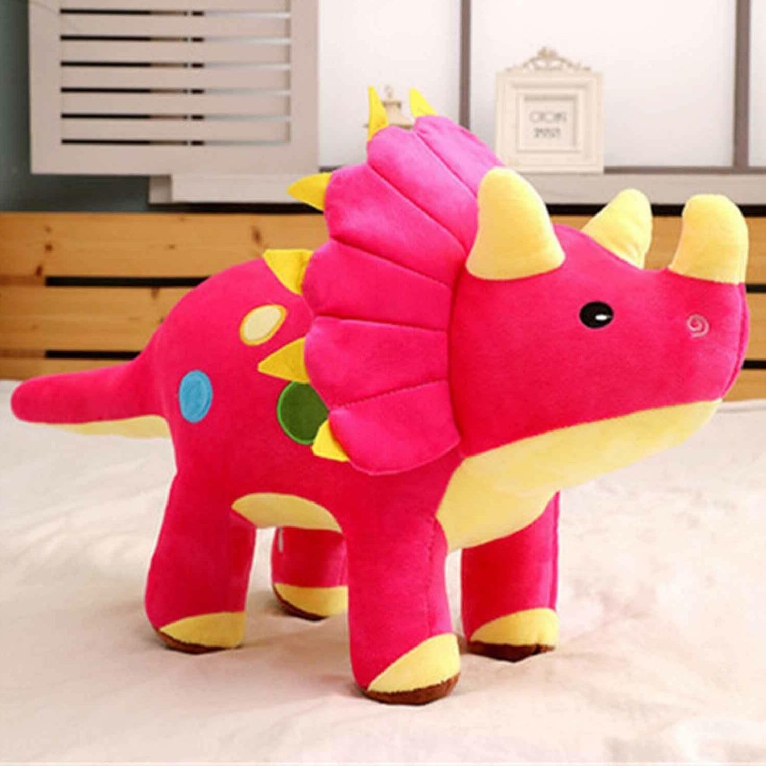 Tickles Dinosaur Soft Stuffed Plush Animal Toy for Kids Pink 35 cm