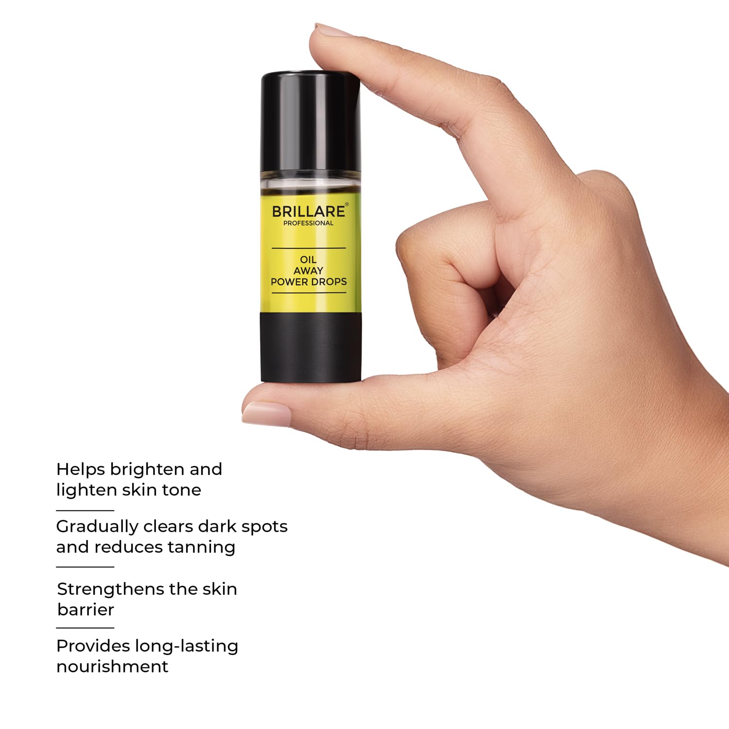 Brillare Professional Oil Away Power Drops, 100% Natural Face Serum With Tea Tree and Rosemary (15 ML), Zero Chemicals