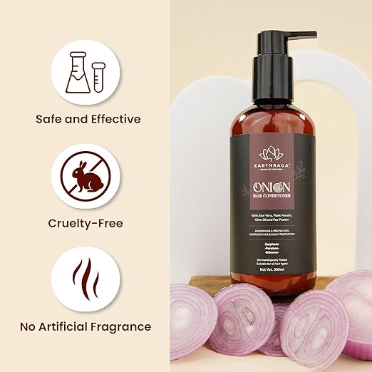 Earthraga Onion Hair Conditioner for Hair Fall Control - 300 ml