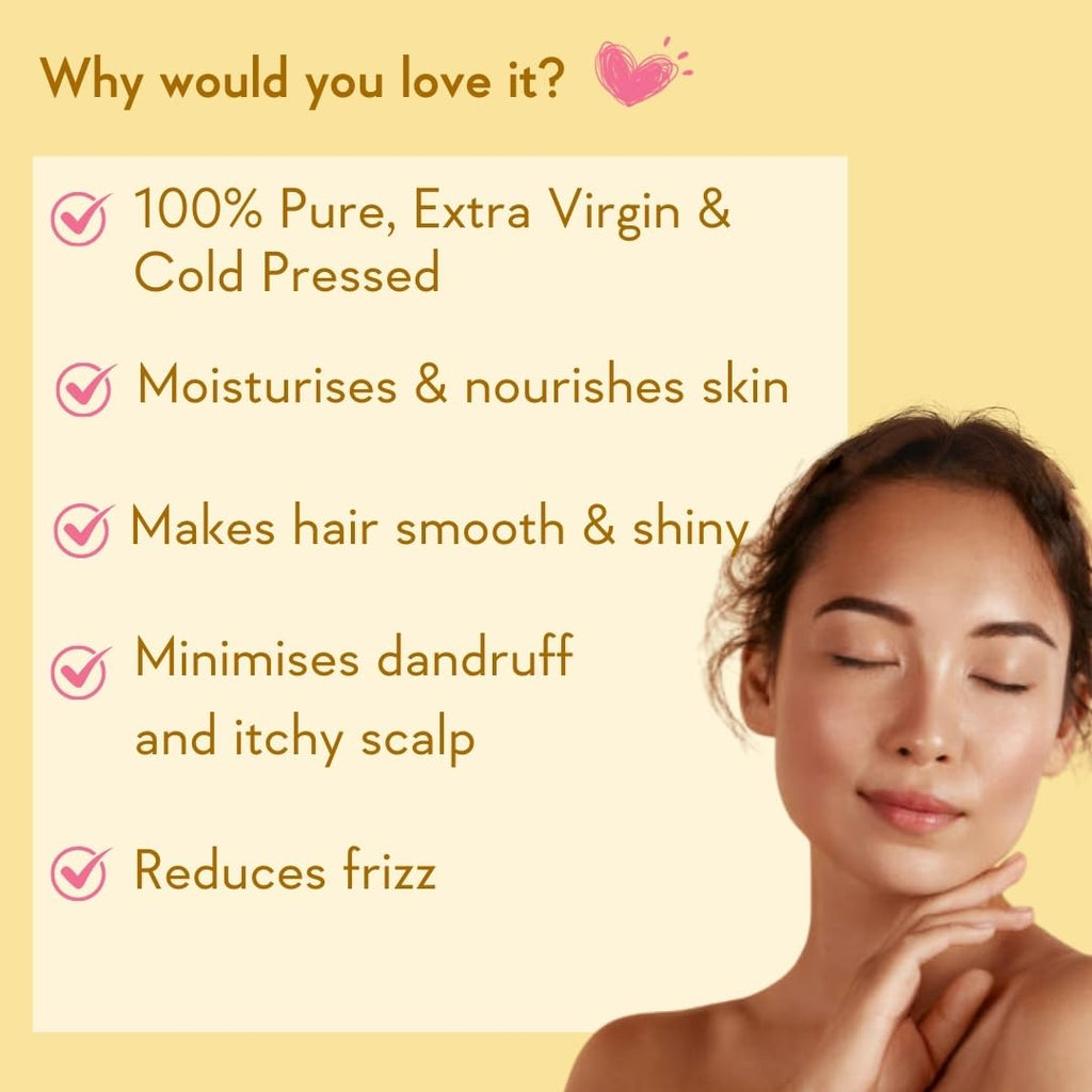 WishCareÂ® Pure Cold Pressed Sweet Almond Oil for Hair Growth and Glowing Skin & Face - 200ml