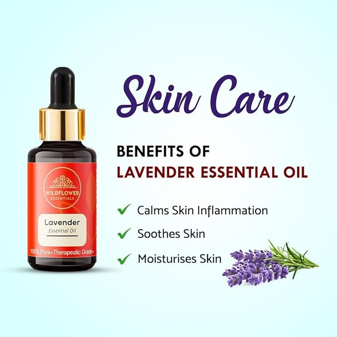 Wildflower Essentials Pure & Natural Lavender Essential Oil - 15 ml