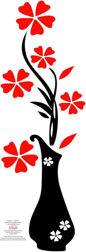 Rangoli Vinyl Modern Wall Sticker 1.96 X 20.86 X 1.96 Inches Multicolour Standard Botanical