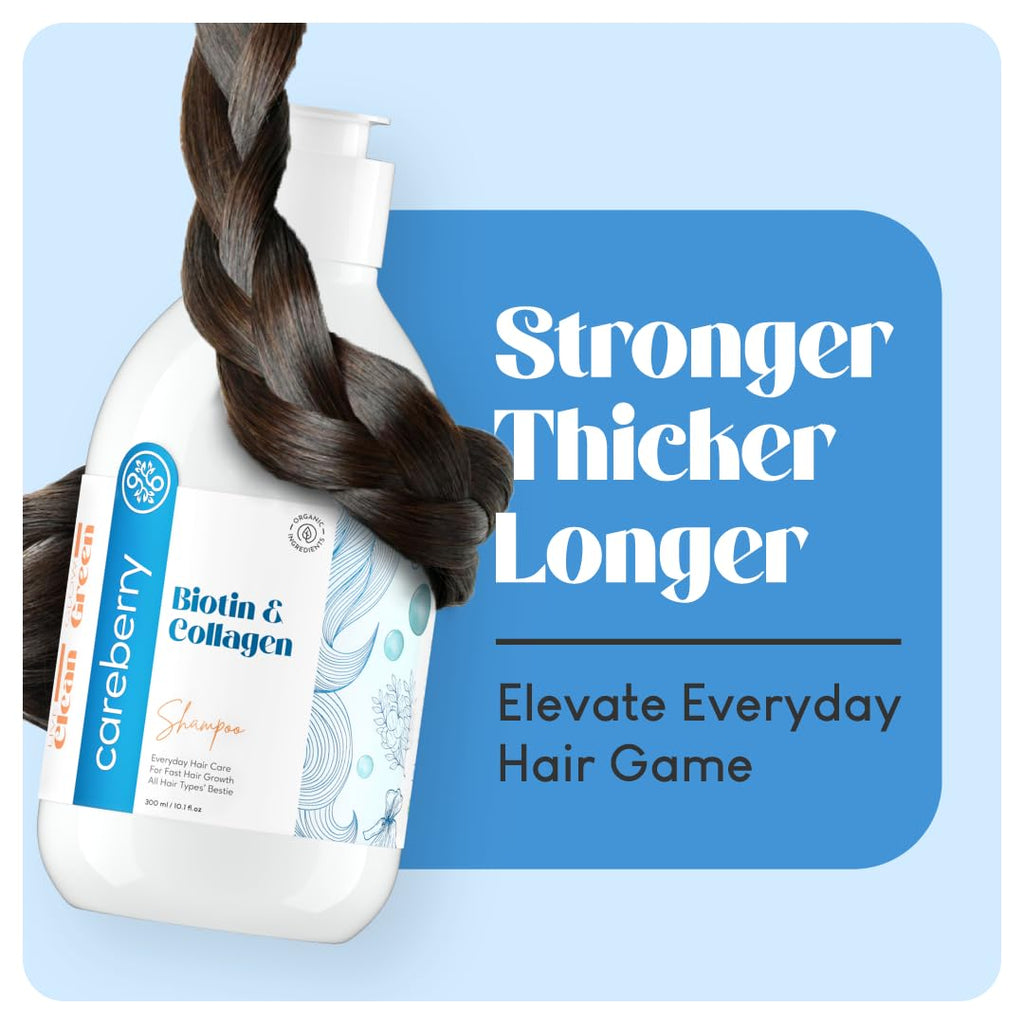 Careberry's Biotin & Collagen Everyday Shampoo - 300 ml (Pack of 2)