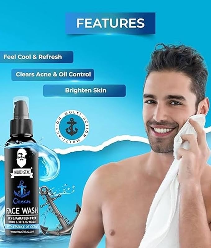 Muuchstac Ocean Face Wash for Men - 100 ml