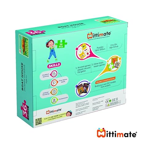 Mittimate Boat House Jigsaw Puzzle Game for Kids Age 4 to 6 Old 36 Pieces Puzzle Toy