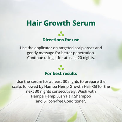 Hampa Hemp Growth Serum and Lush Hair Combo