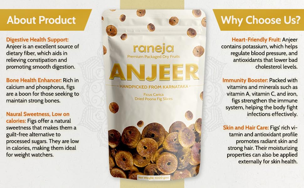 RANEJA Premium Dried Afghani Anjeer 400g | 100% Natural Healthy Snack Rich in Essential Nutrients | Perfect for Daily Snacking, Breakfast, Baking & Smoothies | Hygienically Packed