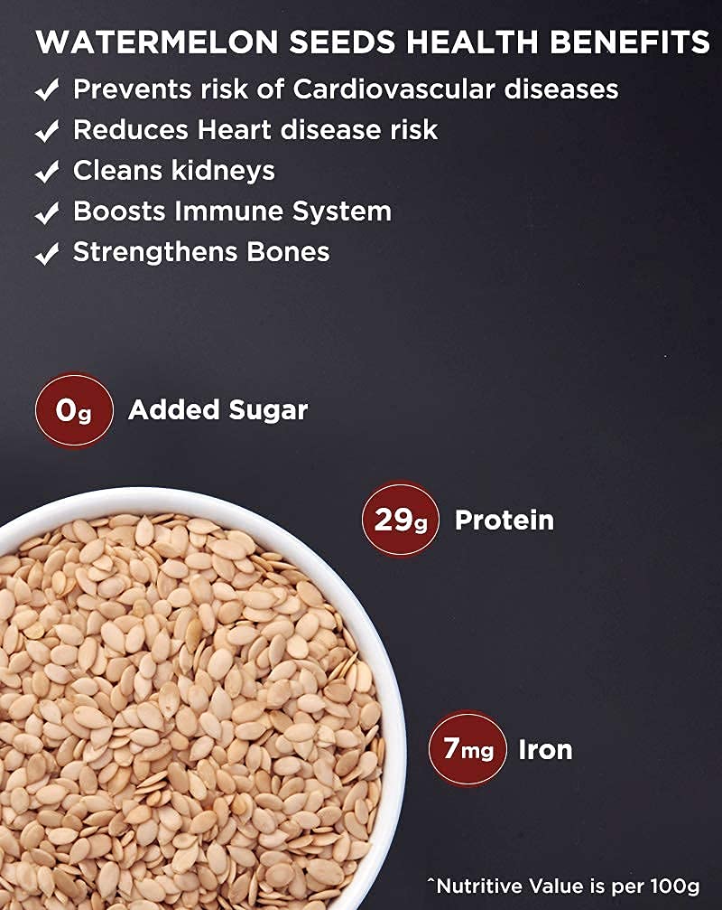 True Elements Raw Watermelon Seeds 150 g | High Protein, Fiber-Rich Superfood | Ideal for Snacking, Baking & Salads