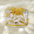Jaipur Ace Kamdhenu Cow With Calf Statue Standard Size Golden 2 ton Cow And Calf