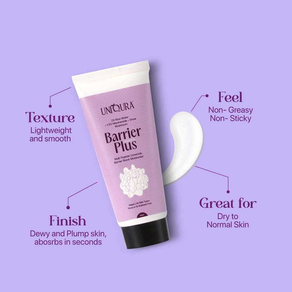 Peptide & Ceramide Moisturizer Cream for Face | 24Hr Hydration & Anti-Aging Barrier Repair | With Hyaluronic Acid, Aloe Vera, Niacinamide & Snow Mushroom | Moisturizer for Dry Skin & Oily Skin | Daily Use Face Cream for Women & Men | 50 ML