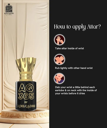 Adilqadri Aq 365 Attar for Men & Women with Citrus, Jasmine & Amber Long Lasting, Fresh air Fragrance