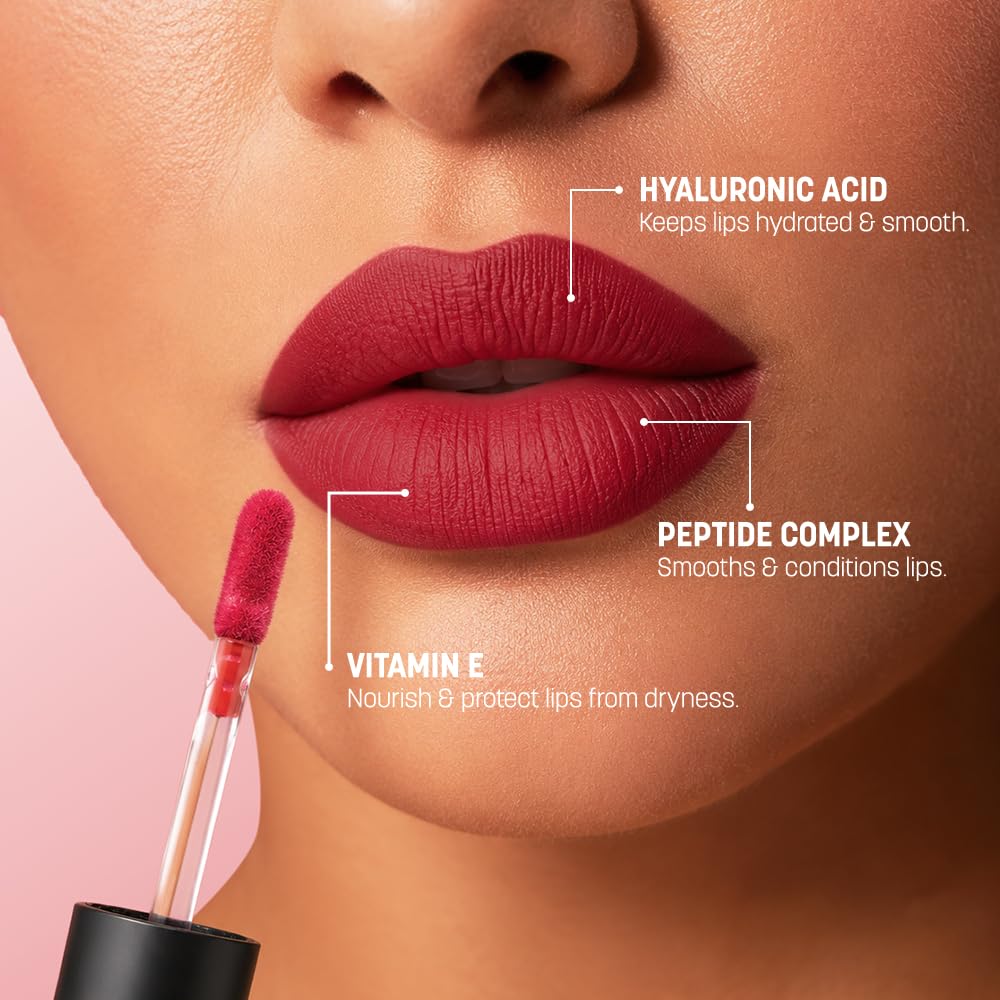 Daily Life Forever52 Silk Matte Liquid Lipstick 6 ml | Long-Lasting, Highly Pigmented, Hydrating Formula with Hyaluronic Acid, Peptides and Vitamin E