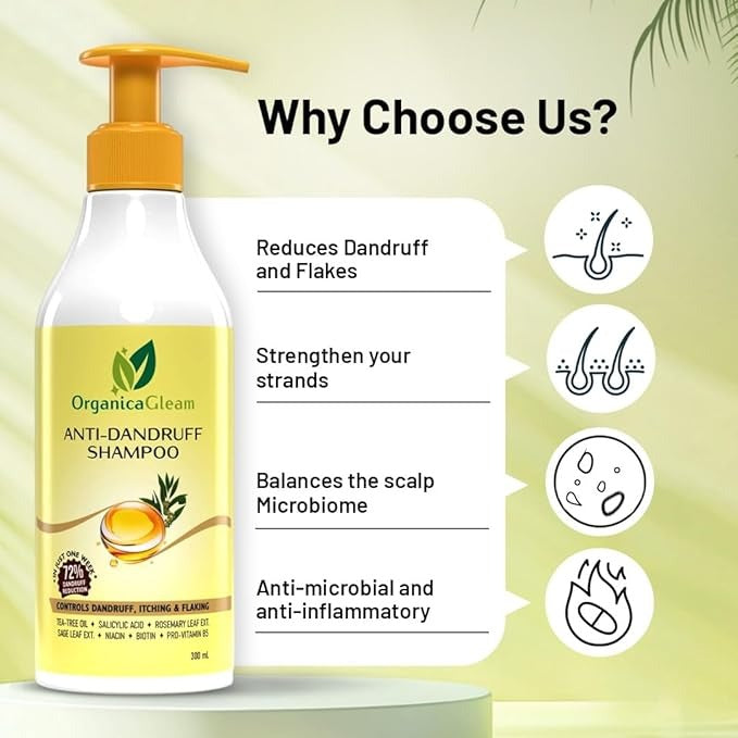Organicagleam Anti Dandruff Shampoo - 300 ml