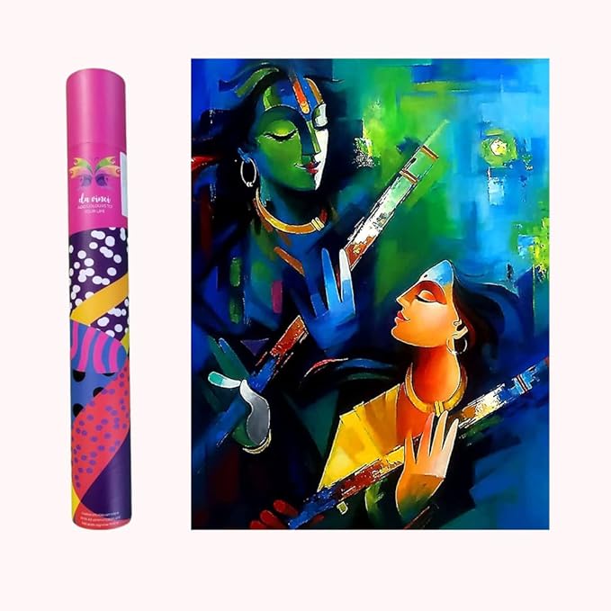 Tulip N Turtle Da Vinci Premier Series Abstract Radha Krishna Tube Packing 36 Colours Diy Acrylic Painting by Numbers Kit