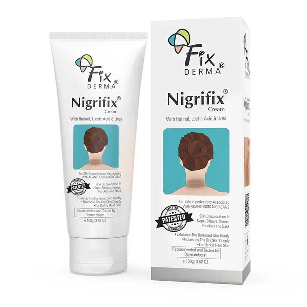 Fixderma Nigrifix Cream for Acanthosis Nigricans with Lactic Acid For Body Parts like Neck, Ankles, Knuckles, Armpits, Thighs & Elbows | Exfoliant 100 gm