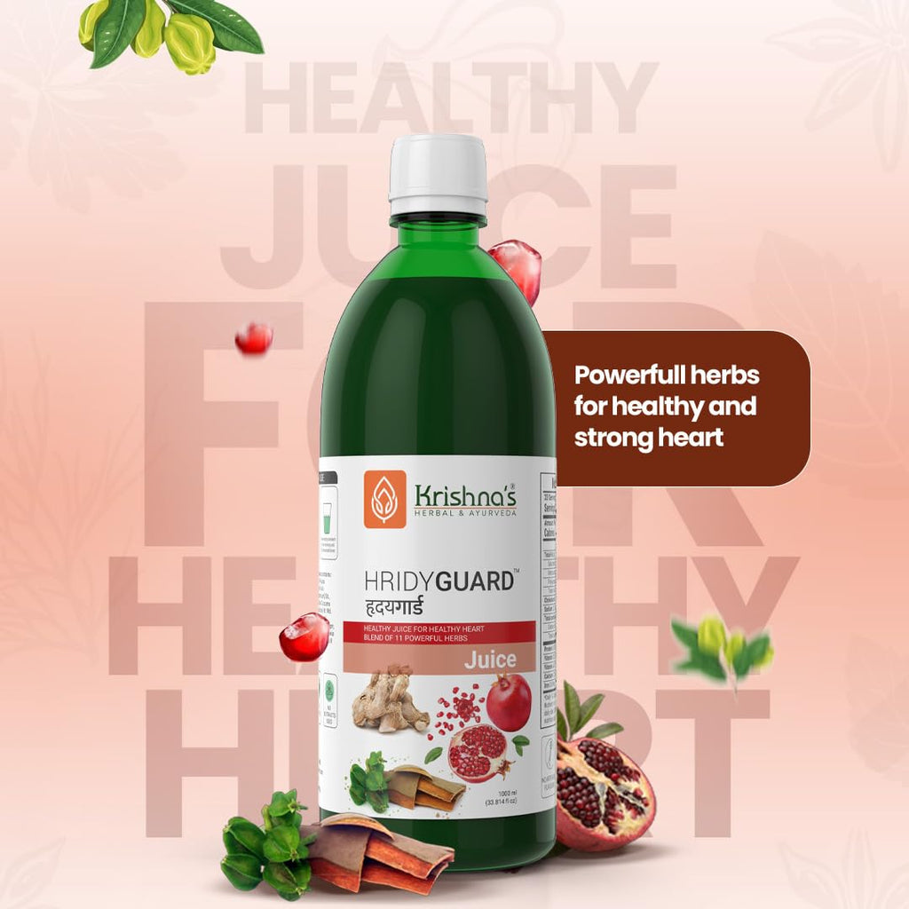 Krishna's Hridyguard Juice â€“ Enriched With 11 herbs - Herbal Extract Drink for Daily Wellness - 1000 ml