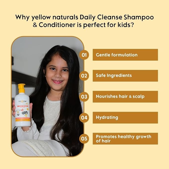 Yellow Naturals Kids Shampoo & Conditioner Apple & Peach - 275 ml