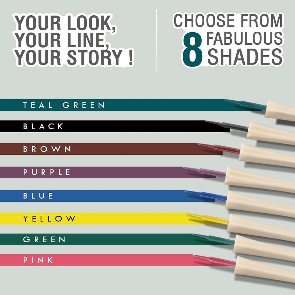 Glamveda Liquid Eye Liner, Teal Green, Long Lasting Matte Waterproof Liner - Smudge Proof, Transfer Proof Eye Makeup, Bold, Clean, Smudge-Free Look 24-Hour Long Stay 4.5 ml