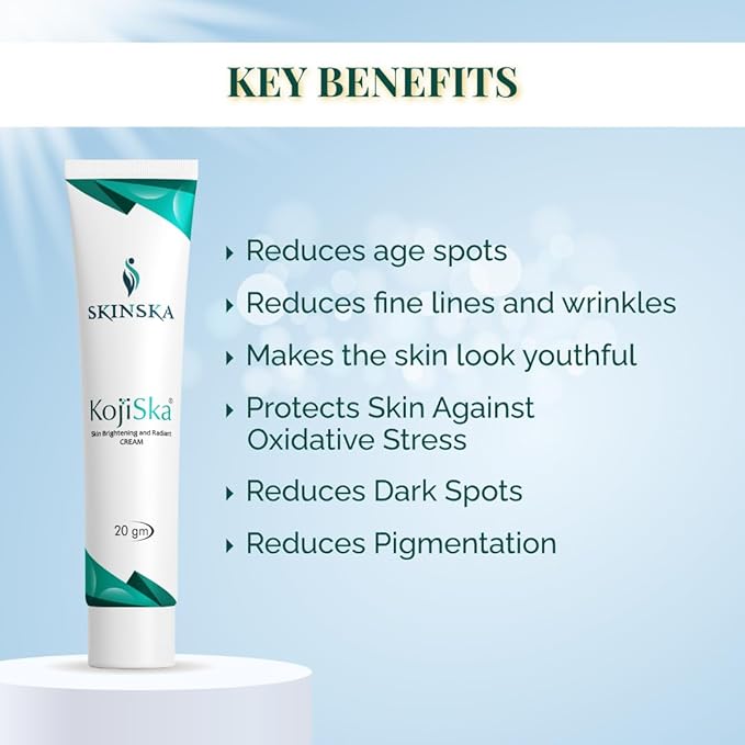 Skinska Naturals Kojiska Skin Brightening and Radiant Cream - 20 Gms | Pack of 2