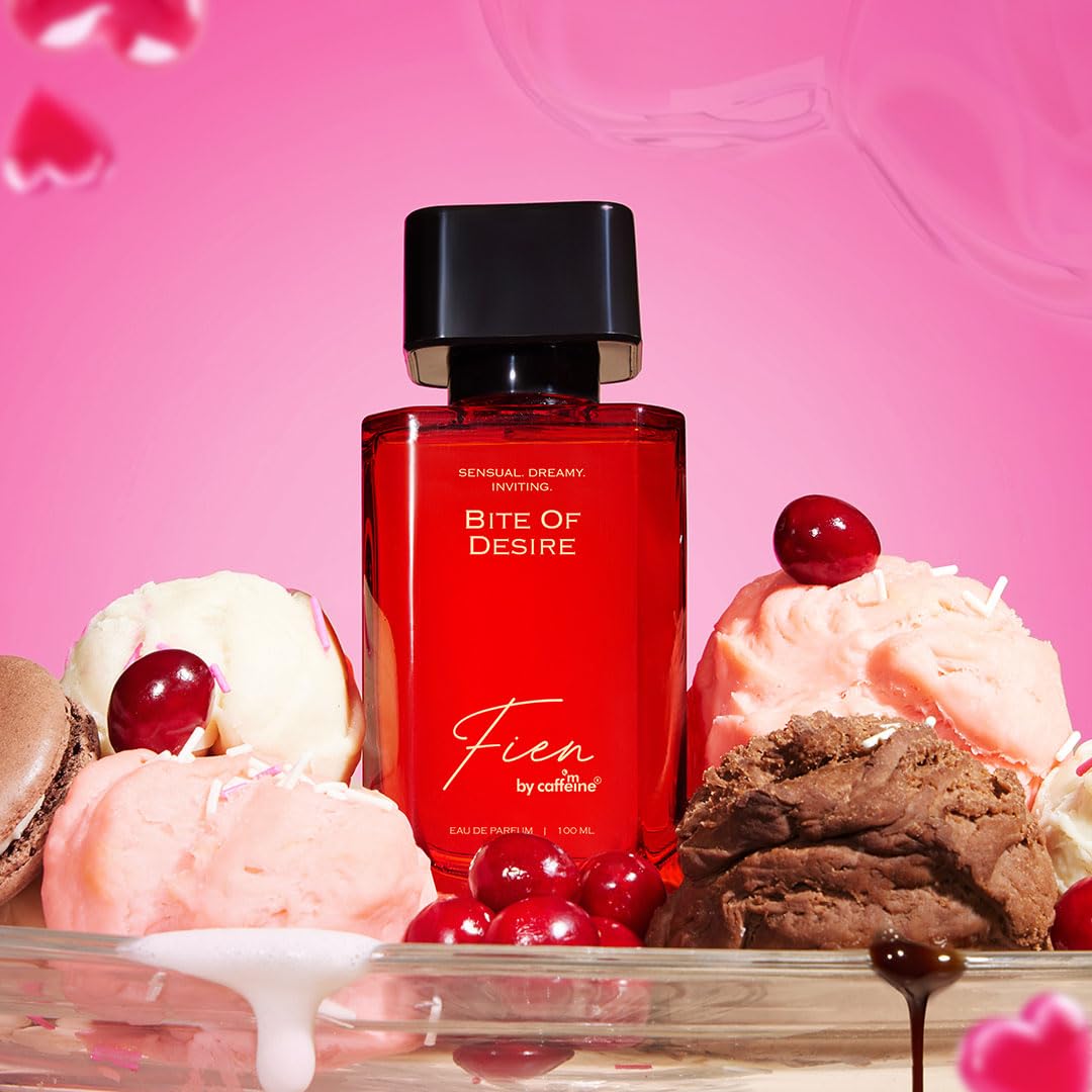 FIEN by mCaffeine Bite of Desire Perfume for Women | Floral Gourmand Scent | 12 Hrs Long Lasting Eau De Parfum with Lavender, Vanilla, Cocoa Premium & Luxurious Perfume for Every Occasion - 100ml