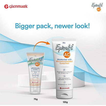 Episoft Glenmark Ac Moisturizer With Sunscreen, Spf 30+ - 125 gms