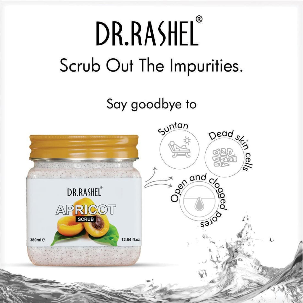 Dr.Rashel Apricot Scrub For Face & Body - 380 ml