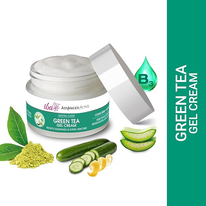Iba Advanced Activs Crystal Clear Green Tea Gel Cream - 50 Gms