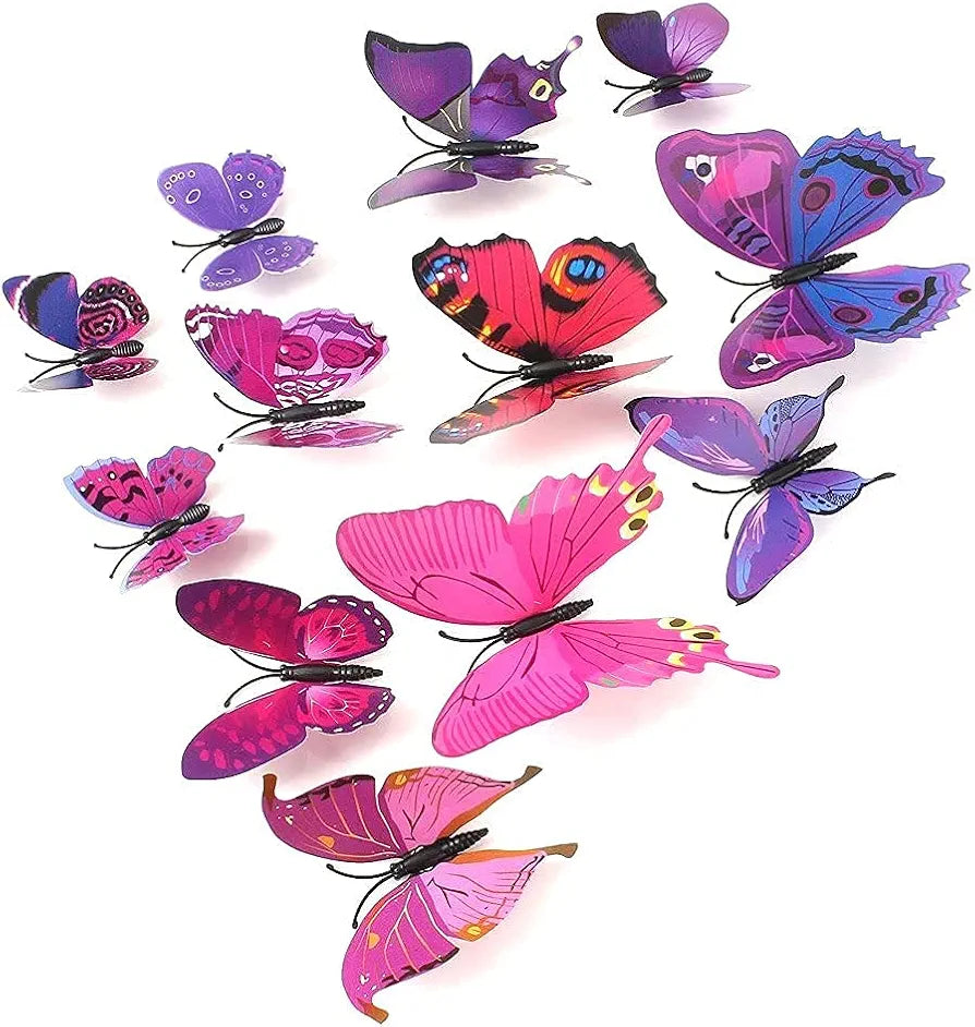 Rangoli Butterfly Wall Stick or Magnet Self Adhesive Removable PVC Design-18